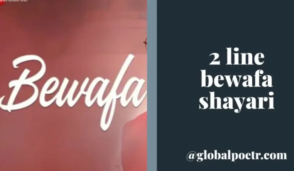 2 line bewafa shayari banner