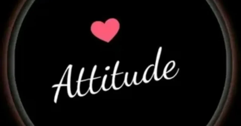 Khatarnak Attitude shayari with pink heart on black background