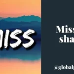 Miss You Shayari - sunset mountains background with bold MISS text