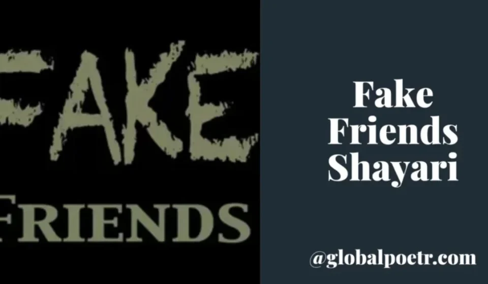 Fake Friends text graphic representing fake friends shayari quotes